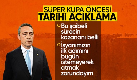 Fenerbahçe Başkanı Ali Koç'tan çarpıcı açıklama: İsyanımızın ilk adımını bugün istemeyerek atmak zorundayım