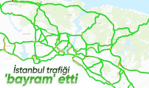 İstanbul trafiğine bayram etkisi! Harita yeşile boyandı