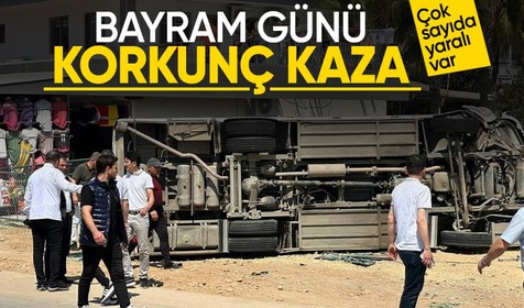 Antalya'da bayram günü korkunç kaza! Çok sayıda yaralı var