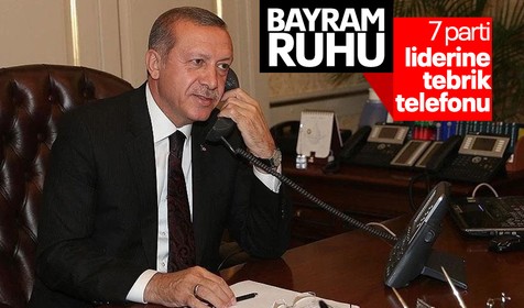 Cumhurbaşkanı Erdoğan, 7 parti lideriyle bayramlaştı