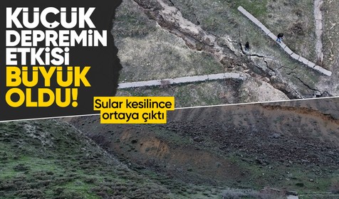 Depremden sonra sular kesilince ortaya çıktı: 4,7 büyüklüğündeki sarsıntı kaymaya neden oldu
