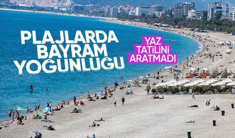 Muğla, Antalya kıyılarında bayram yoğunluğu! Yaz tatilini aratmadı