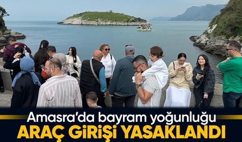 1 günde 20 bin arabanın girdiği Amasra araç girişine kapandı
