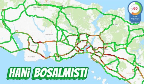 İstanbul'da bayramın ikinci günü trafik yüzde 60'lara ulaştı