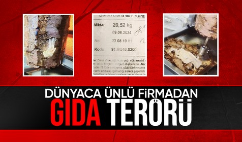 Dünyaca ünlü döner firmasının şubesinden mide bulandıran görüntüler