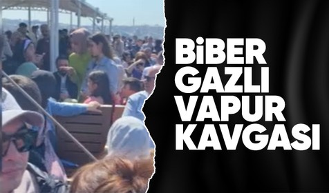 Vapurda çıkan kavgada biber gazı sıkıldı!