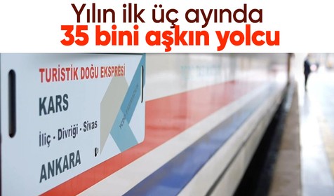 Doğu Ekspresi yılın ilk üç ayında 35 bini aşkın yolcuyu taşıdı