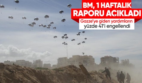 BM, Gazze'ye 1 hafta içinde yapılan yardımların engellendiğini açıkladı