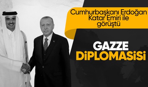 Son Dakika: Cumhurbaşkanı Erdoğan Katar Emiri'yle görüştü