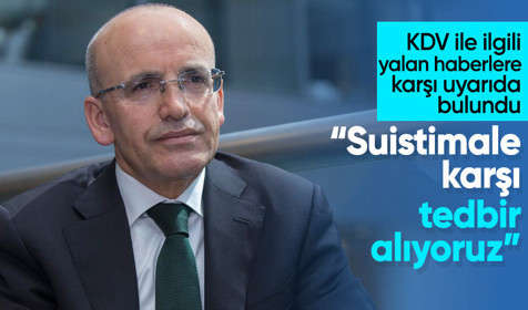 Hazine ve Maliye Bakanı Şimşek, KDV'nin artacağına yönelik haberlere cevap verdi