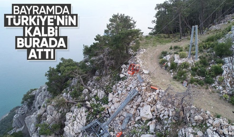 Antalya'da gerçekleşen teleferik kazasının ardından oluşan enkaz görüntülendi
