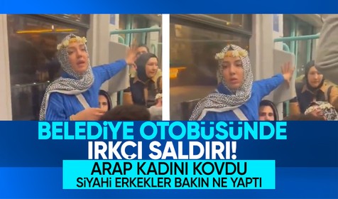 Belediye otobüsünde gerilim tavan! Yabancı kadına ırkçı saldırı kamerada: Savaş bitti hadi yallah