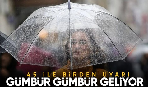 Meteoroloji'den 45 ile sarı kodlu uyarı!⛈️☔
