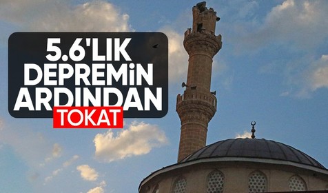 Tokat'ta meydana gelen 5,6'lık depremin izleri gün ağarınca ortaya çıktı