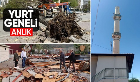İstanbul, Ankara, Balıkesir, Antalya, Muğla, Konya... Yurdu fırtına vurdu: Ağaçlar söküldü, çatılar uçtu