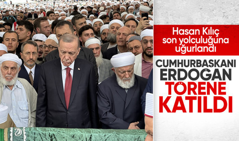 Cumhurbaşkanı Erdoğan, İsmailağa Cemaati lideri Hasan Kılıç'ın cenaze törenine katıldı