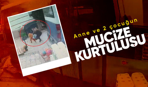Anne ve 2 çocuğu, dolmuşun altında kalmaktan son anda kurtuldu