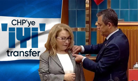 CHP'ye 'İYİ' transfer: Ayşe Sibel Yanıkömeroğlu'nun parti rozetini Özgür Özel taktı