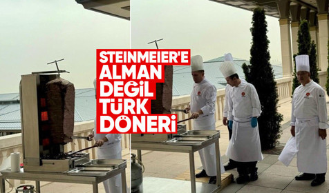 Cumhurbaşkanı Erdoğan'dan Steinmeier'e Külliye'de döner ikramı