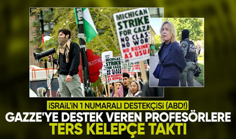 Soykırıma destek veren ABD skandala doymuyor! Gazze'ye destek gösterilerine katılan profesörlere ters kelepçe