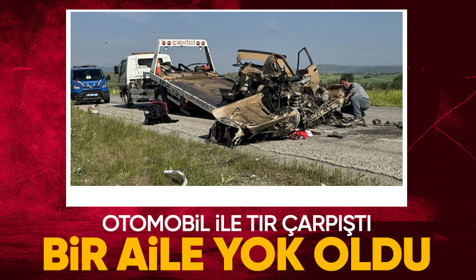 Balıkesir'de otomobil ile TIR'ın çarpıştığı kazada bir aile yok oldu