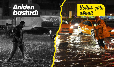 Ankara'da sağanak yağış sele neden oldu: Yollar göle döndü