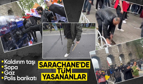 Son Dakika: İstanbul'da olaylı 1 Mayıs | Polisten biber gazıyla müdahale, göstericilerden taşlı saldırı