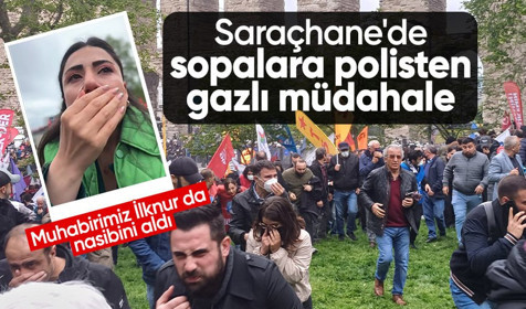 Taksim'e gitmek isteyenlere Saraçhane'de polis müdahalesi