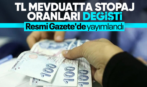 Türk lirası mevduata uygulanan stopaj oranları değişti
