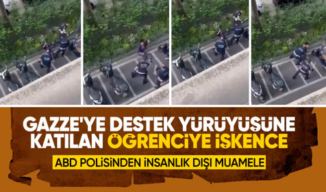 ABD polisinden Filistin'e destek yürüyüşü yapan kız öğrenciye işkence
