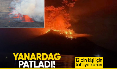 Endonezya'da yanardağ patlaması sonucu uçuşlar durdu, 12 bin kişi için tahliye kararı verildi