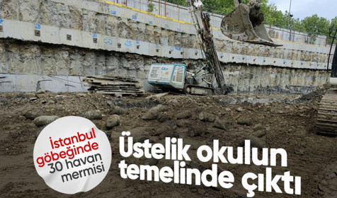 Beyoğlu İmam Hatip Ortaokulu inşaatında 30 adet havan mermisi bulundu