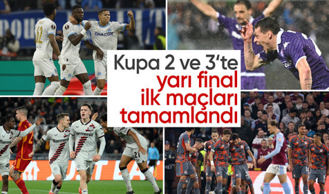 UEFA Avrupa ve Konferans Ligleri'nde yarı final ilk maçları oynandı