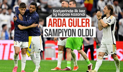 Arda Güler'in formasını giydiği Real Madrid, La Liga'da şampiyon oldu