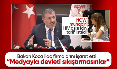 NOW muhabiri ısrarla HIV aşısını sordu, Bakan Koca en sonunda patladı: Medyayla devleti sıkıştırmasınlar