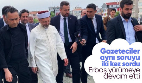 Ali Erbaş'a iki kez soruldu, ikisinde de yanıtsız bıraktı: Koruma sayınız arttı mı?