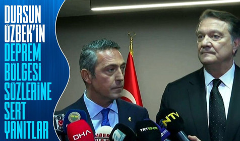 Dursun Özbek'in deprem bölgesiyle ilgili yaptığı açıklamalara Fenerbahçe ve Beşiktaş'tan yanıt geldi