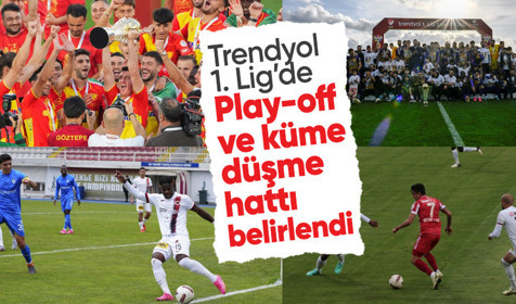 Trendyol 1. Lig'de play-off ve küme düşme hattı şekillendi