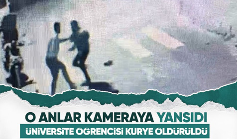 Balıkesir'de bir kuryenin öldürüldüğü anlar kameraya yansıdı