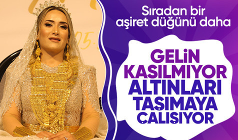 İzol aşiretinin düğününde geline 6 kilo altın takıldı, paralar havada uçuştu