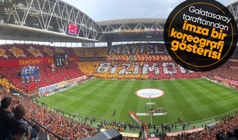 Galatasaray taraftarı, Fenerbahçe derbisi öncesinde koreografi düzenledi