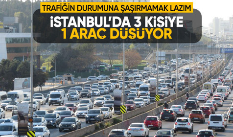 İstanbul'da her 1 kilometrekareye 1.018 araç düşüyor