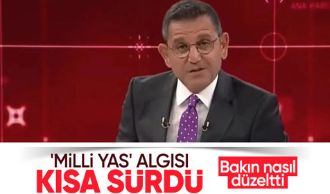 Fatih Portakal'ın 'milli yas' algısı kısa sürdü: Reji uyarınca düzeltmek zorunda kaldı