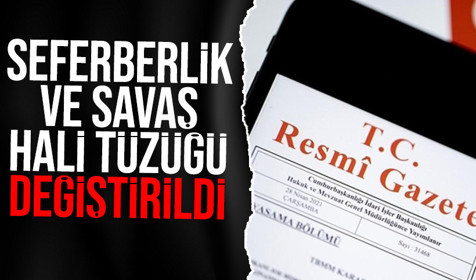 Seferberlik ve Savaş Hali Tüzüğü'nün yürürlükten kaldırdığı Resmi Gazete'de yayımlandı