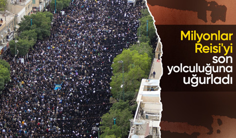 Hayatını kaybeden İran Cumhurbaşkanı Reisi'yi 3 milyon kişi uğurladı