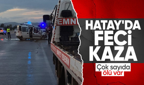 Hatay'da 2 otomobilin çarpıştığı kazada 5 kişi öldü