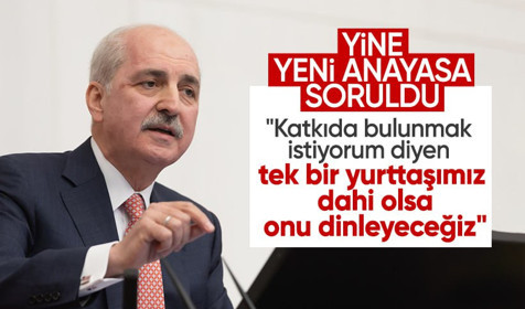 Numan Kurtulmuş'tan yeni anayasa açıklaması: Katkıda bulunmak istiyorum diyen yurttaşımızı da dinleyeceğiz