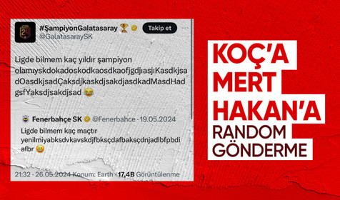 Galatasaray, şampiyonluk paylaşımında Ali Koç ve Mert Hakan Yandaş'a gönderme de bulundu