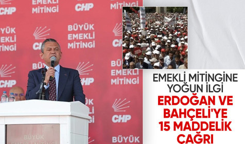 Özgür Özel'in Ankara'daki emekli mitingine yoğun ilgi