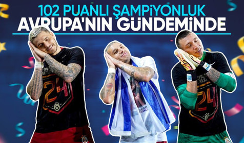 Galatasaray'ın 102 puanlı şampiyonluğu Avrupa'da manşetlerde